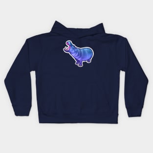 Shimmer Hippo Kids Hoodie